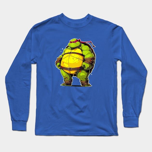 fat raphael Long Sleeve T-Shirt by dubcarnage